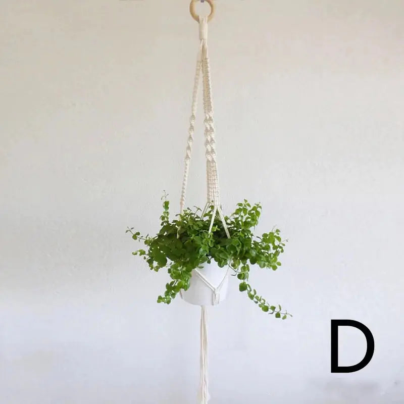 Maceta Colgante de Macramé