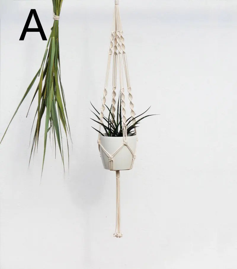 Maceta Colgante de Macramé