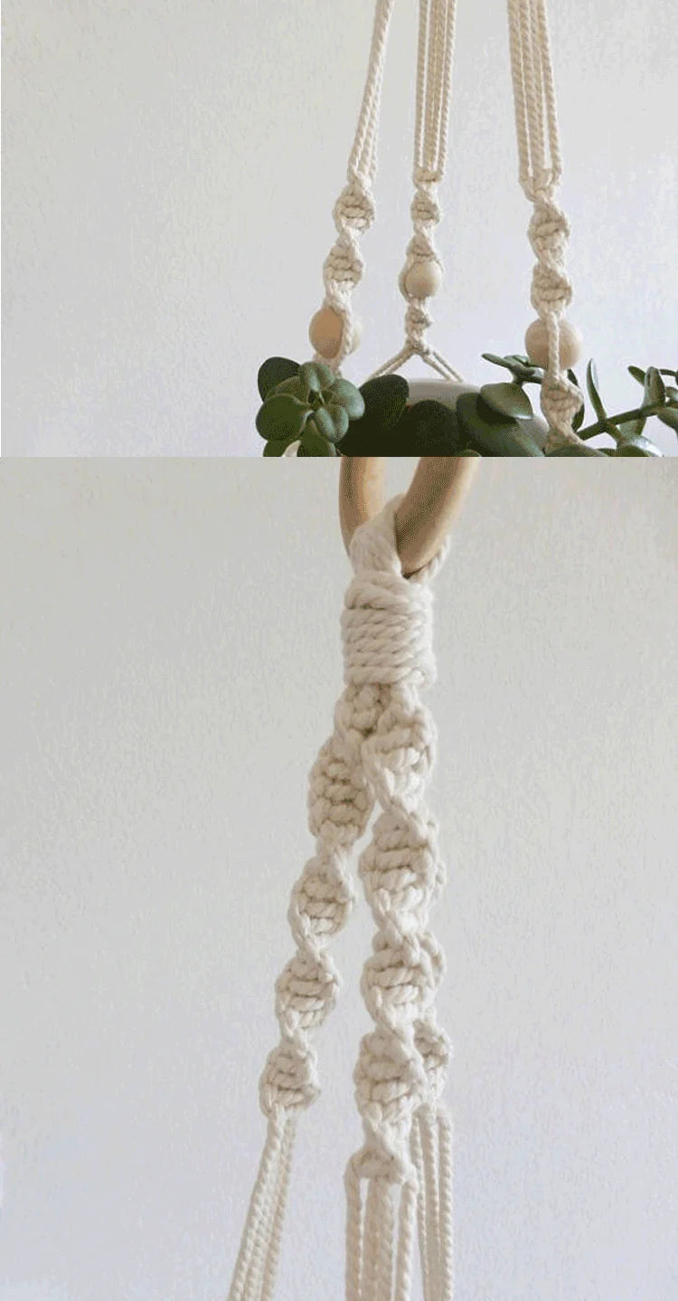 Maceta Colgante de Macramé