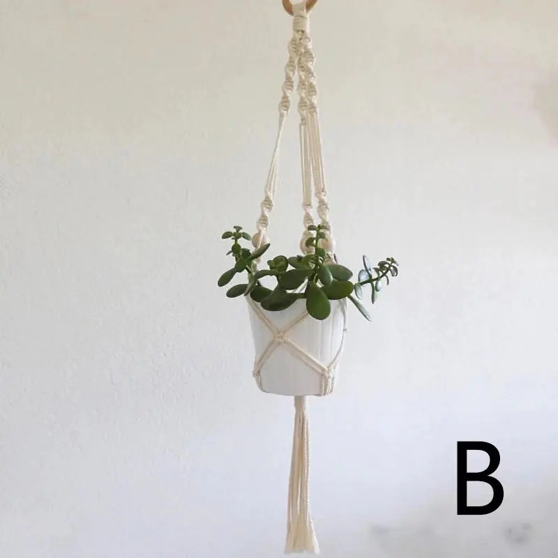 Maceta Colgante de Macramé